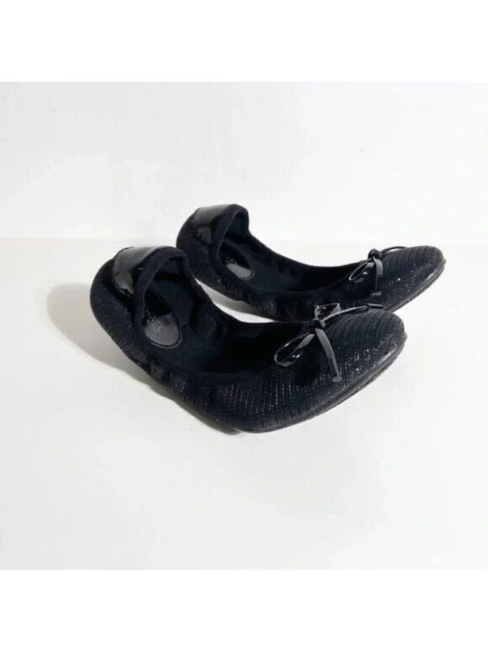 MICHAEL Kors BNWT "City Ballet" Slip On Flats Women NEW Black Glitter